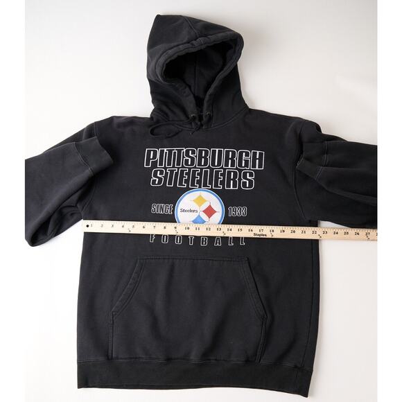 Vintage Y2K Pittsburgh Steelers Hoodie Mens L Black NFL Football Graphic 2000s - Picture 3 of 10